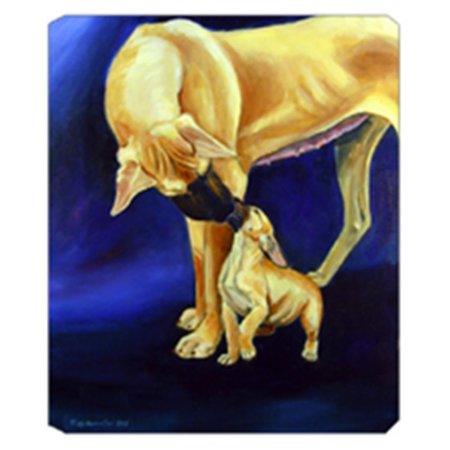 SKILLEDPOWER 8 x 9.5 in. Natural Fawn Great Dane with Puppy Mouse Pad; Hot Pad or Trivet SK628516